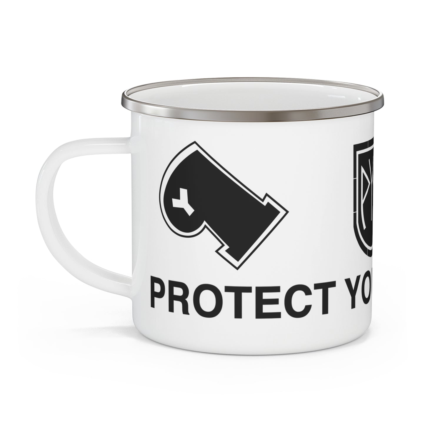 Protect Your Positivity® Enamel Camping Mug